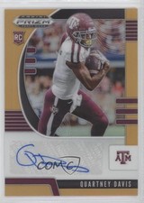 2020 Panini Prizm Draft Picks Rookies Neon Orange 4/125 Quartney Davis Auto 7m3