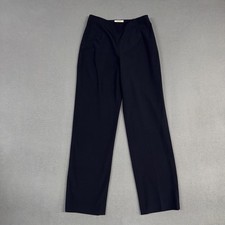 Talbots Dress Pants Women  s 6 Dark Blue Straight Stretch Polyester Side Zip