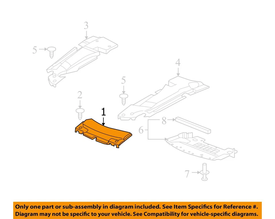 Se adapta a Cadillac STS SHIELD ASM F/CMPT FRT SUSPIRO 15828600 2006-2009 - NUEVO OEM Foto 2 de 3