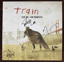 Train BAND SIGNED Save Me San Francisco Vinyl LP COVER BAS Beckett COA Autograph