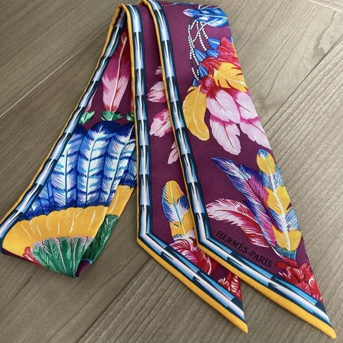 Foulard 100% Pure en Soie Vintage De Maren (343) 75cm x 75cm