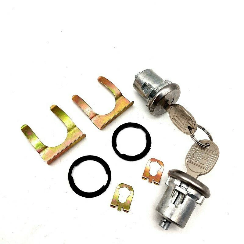 Par de cilindros de bloqueo de puerta de 2 piezas para camioneta Chevy Chevrolet GMC SUV Oldsmobile Foto 4 de 4