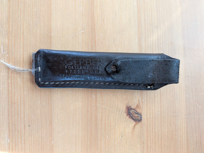 Gerber Sportsman's Steel Portland Oregon USA 5'' Leather Handle Knife Sharpener