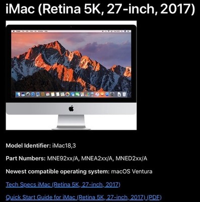2017 Apple iMac 27
