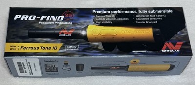Minelab Pro-Find 35 Waterproof Metal Detector Pinpointer w/ Holster & 9V Battery