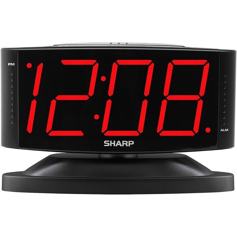 Loud Alarm Clock W/ Jumbo LED Display Snooze Feature Battery Backup Indoor Use