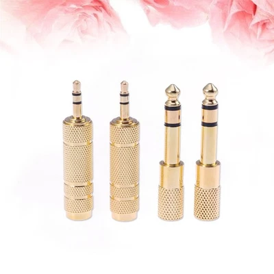 4 Pcs Stereo Audio Adapter Cable Earphone Converter Jack Headphone - Image 1 of 4