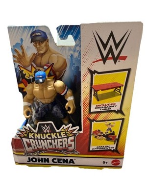 Mattel WWE Knuckle Crunchers John Cena Blue Hat Breakable Table Action Figure