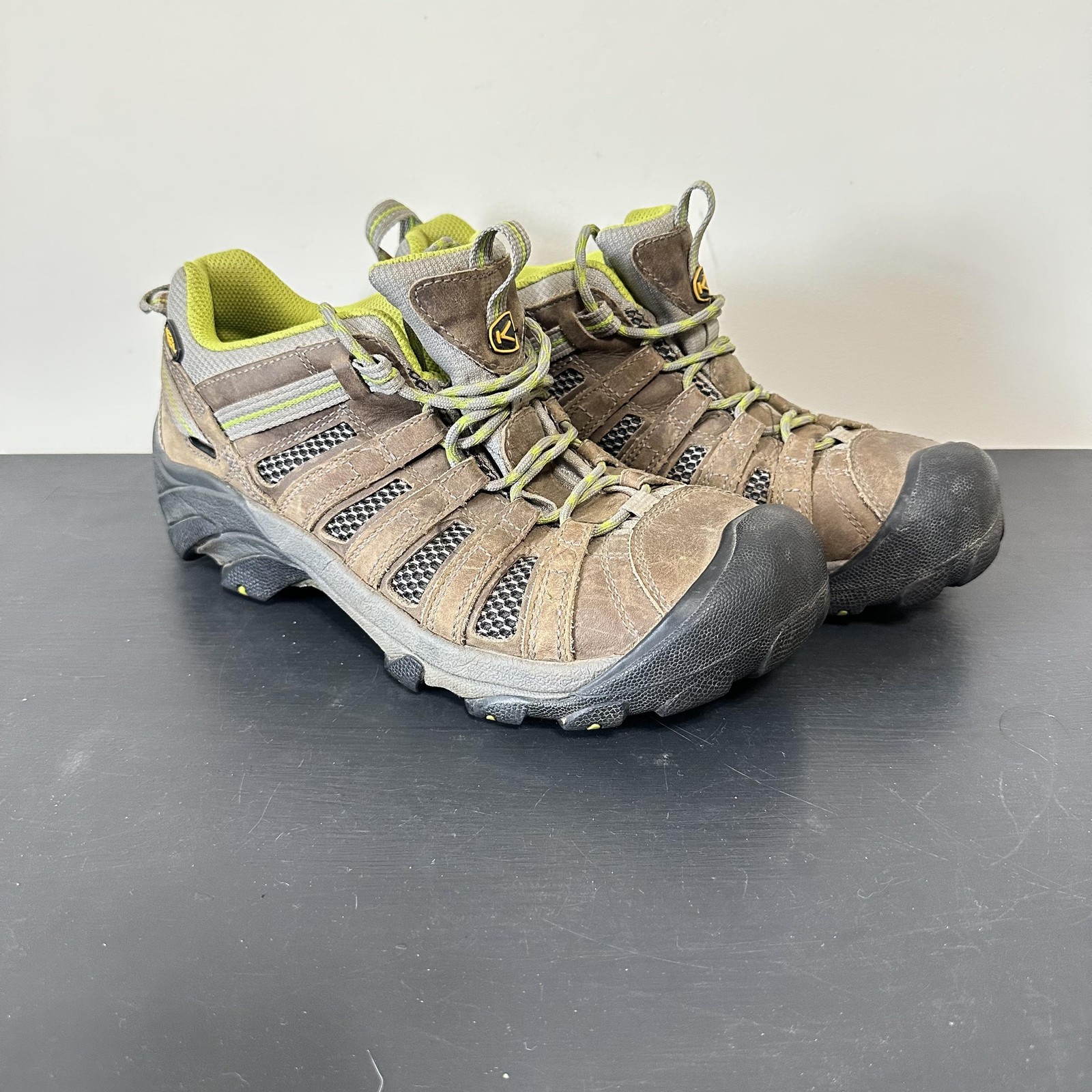 Scarpe Keen Voyageur donna taglia 10 5 marrone verde impermeabili trekking 1010141