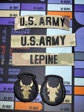 5 Patch lot - U.S. Army Name tape OCP Scorpion Multicam 3 COLOR Hook Patch