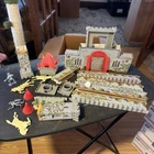 Vintage Marx 1950s Robin Hood Castle Tin Litho Playset, Not Complete