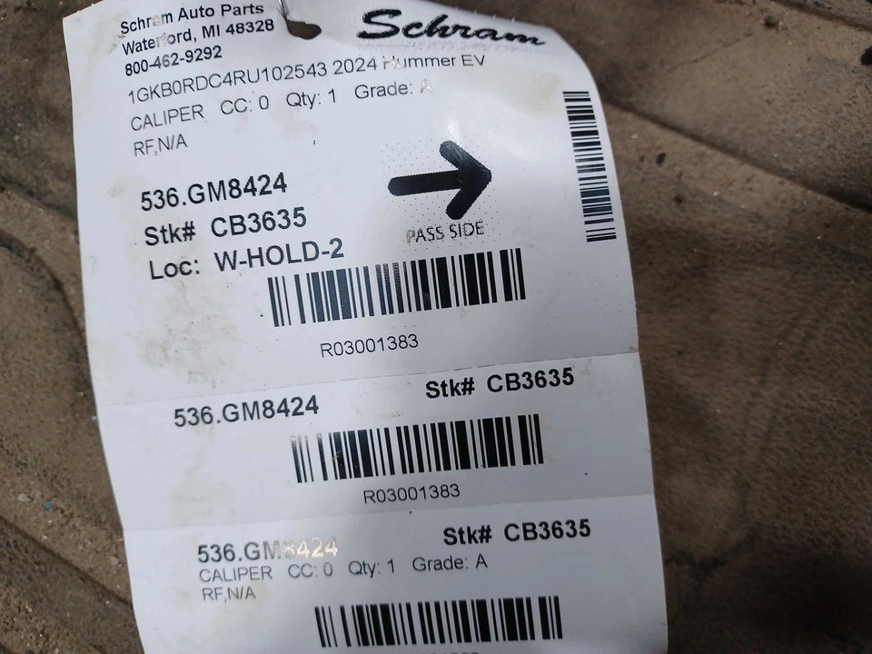 Passenger Right Front Caliper For 2024 GMC Hummer EV 3001383 - Image 4 of 4