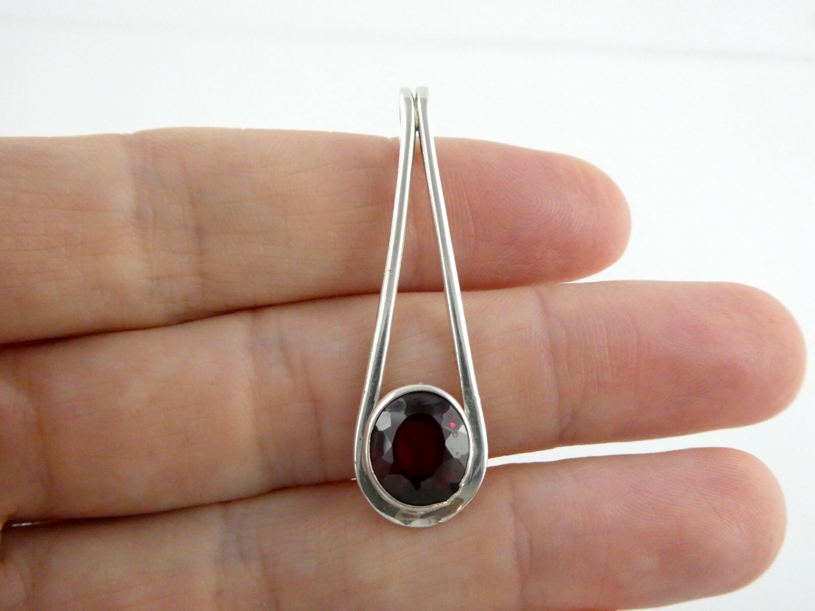 Sterling Silver Oval Cut Ruby Teardrop Shape Slid… - image 13