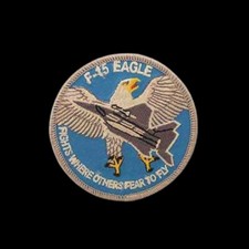 USAF F-15 EAGLE HAT PATCH CAP VETERAN GIFT AFB AIMED HIGH FLEW-FOUGHT  WOW