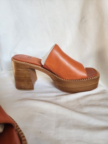 Jeffrey Campbell for Anthropologie Orange Honey Platform Mule Sandals 10 - Picture 5 of 11