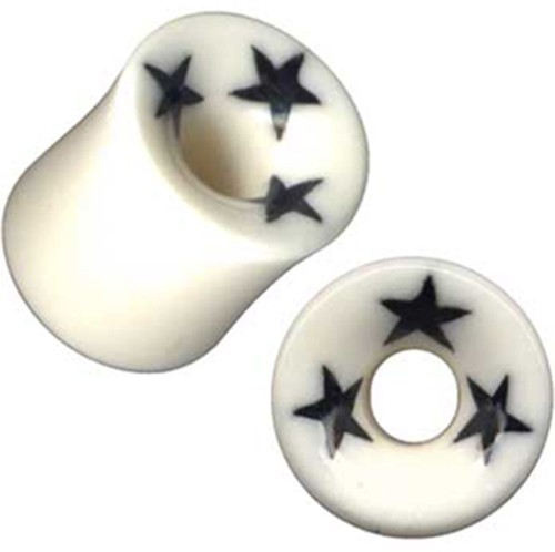 PIERCINGO® FLESH Tunnel 4-25 mm HOLZ PLUG Organic Knochen HORN organsich Ohr - Picture 7 of 21