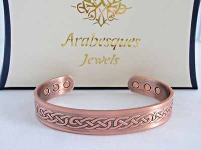 TOP QUALITÄT HERREN KELTISCHER KUPFER MAGNET ARMREIF/ARMBAND ARTHRITIS/SCHMERZLINDERUNG