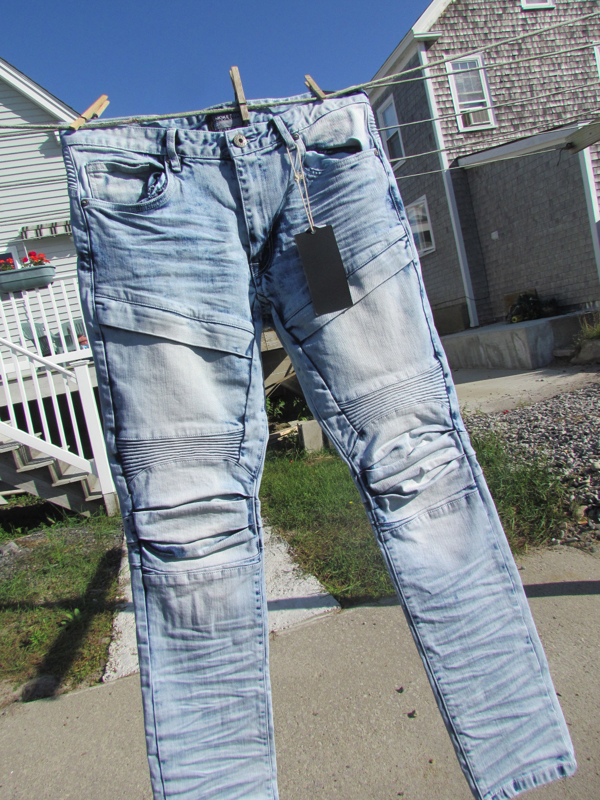 NEW 36/32 Smoke Rise jeans denim moto 