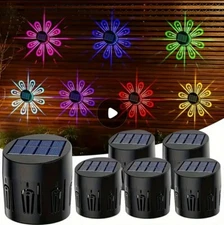 6 Pcs  Solar Deck  Waterproof Solar Wall  Solar Fence Garden Led Lighting 