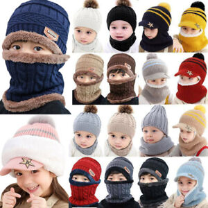Details about Toddler Kids Boy Girl Child Warm Knitted Beanie Cap Winter Hat Scarf Set Earflap Details about Toddler Kids Boy Girl Child Warm Knitted Beanie Cap Winter Hat Scarf Set Earflap