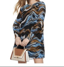 New Nine West Women Crystal Pleated Shift Dress Size S