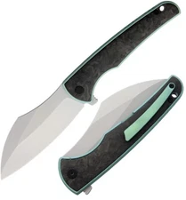 VDK Knives Vice Folding Knife 3.75" Bohler M390 Steel Blade Titanium/CF Handle