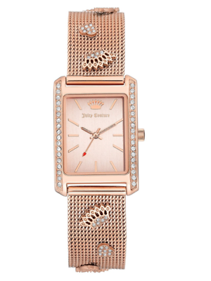 JUICY COUTURE Womens Rose Gold Watch Mesh Bracelet Swarovski  display picture 2