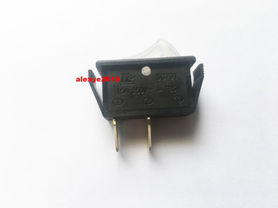 BAOKEZHEN SC791 Rocker Switch 2 Pins White Button 15A 250VAC Thermo ...