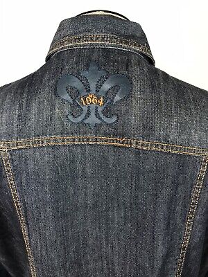 Men's Seven 7 Jean Denim Jacket Dark Blue Button Front size Men's Seven 7 Jean Denim Jacket Dark Blue Button Front size