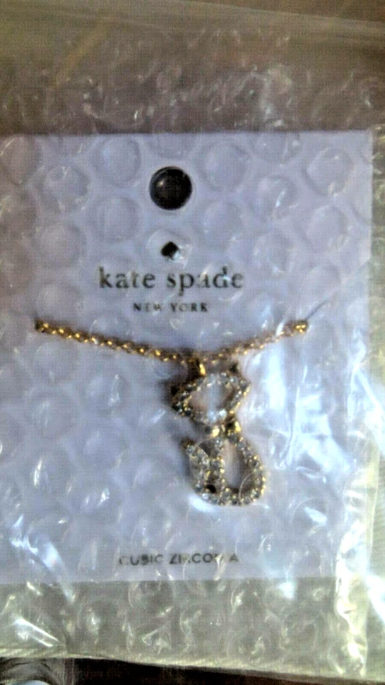 Kate Spade necklace Holiday Halloween gift school girl black cat gold Disney , - Image 4 of 4