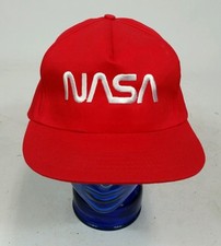 NOS Mint 80s Vintage Collectible NASA Space Travel Red Shuttle Hat Cap Snapback