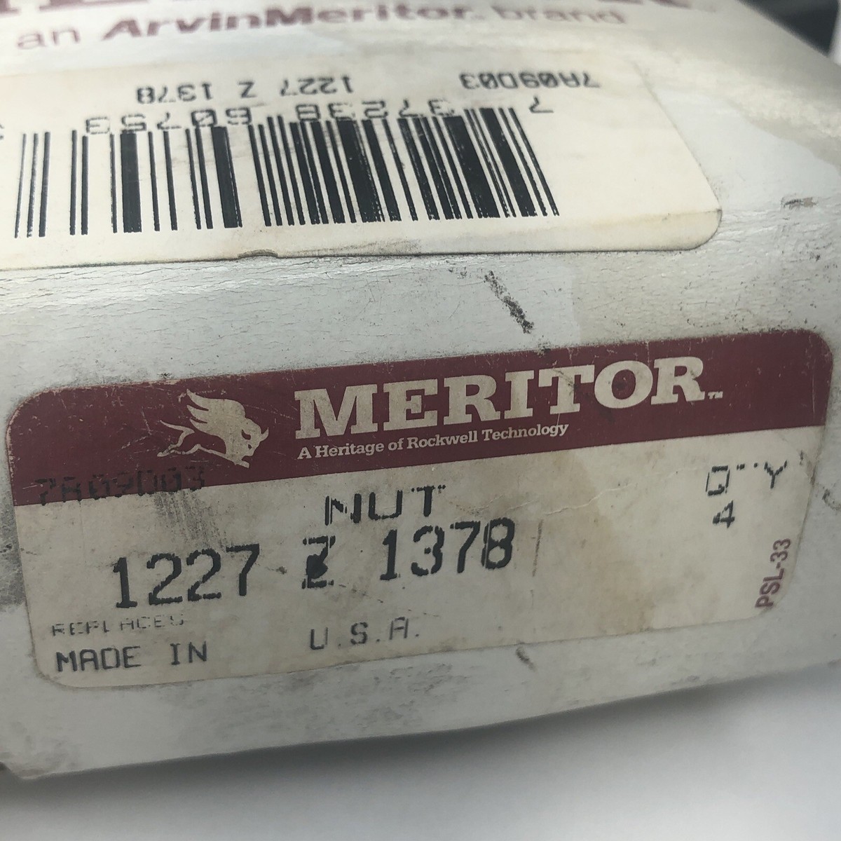 パーツ list3939 Meritor 1227 Z 1378 Nut - Box of 4; 1227Z1378 M22-1.5 RH Lug Nut