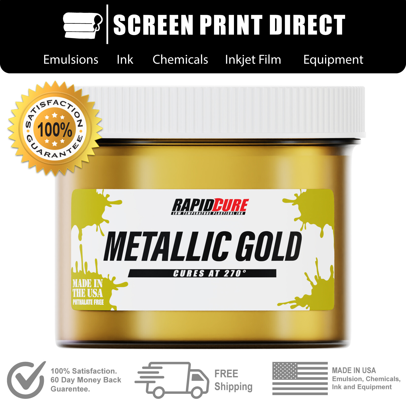 Rapid Cure Screen Printing Ink Teal - Plastisol Ink for Screen Printing Fabric - Low Temperature Curing Plastisol by Screen Print Direct - Fast Cure