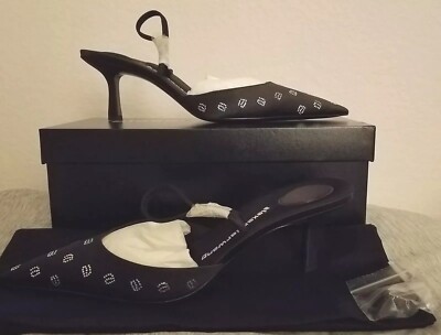 Alexander Wang Delphine 65mm Slingback Pumps Black 40 NWB $650+