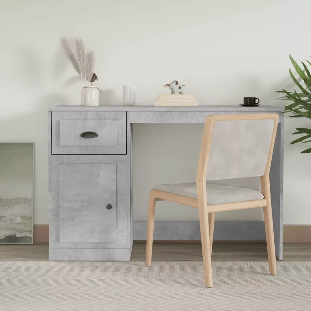 Small gray desk with drawers outlet