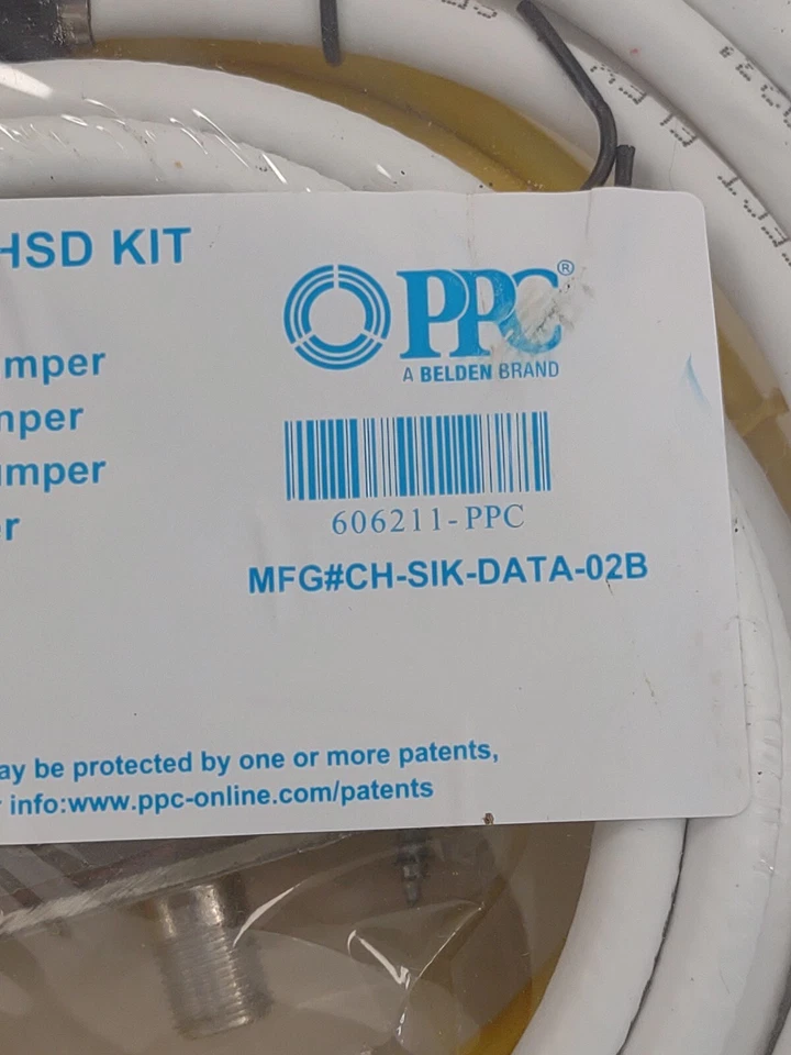PPC 606211-PPC Kit 12ft 6ft Coax Jumper 7ft Cat 5e Jumper MFG#CH-SIK-DATA-02B - Image 3 of 4