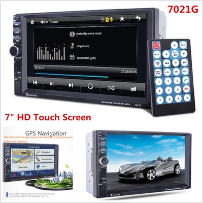 7/" HD 2 Din In-dash Car GPS Navigation Bluetooth Stereo MP3 Player FM Radio MP5
