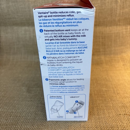Playtex Baby 3 Pack VentAire Anti-Colic & Angled Design 9 oz Baby Bottles NEW - Picture 3 of 4