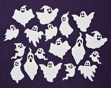 18 Halloween Ghost Cardstock Paper Die Cut Embellishment Scrapbook Cardmaking