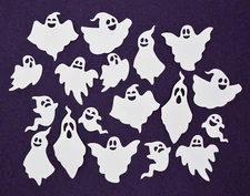 18 Halloween Ghost Cardstock Paper Die Cut Embellishment Scrapbook Cardmaking