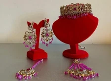 Bollywood indian Pakistani bridal polki jewelry complete set