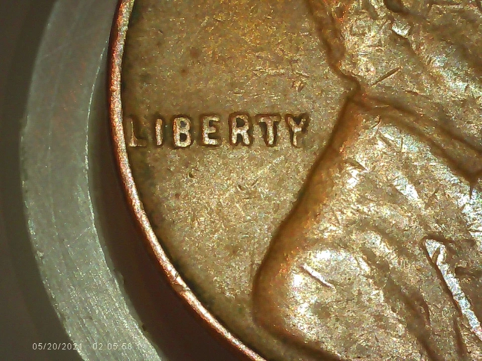 1950-P Lincoln Wheat Penny DDO Doubled Die Obverse L on rim Die chip 3.11g Rare! - Image 3 of 4