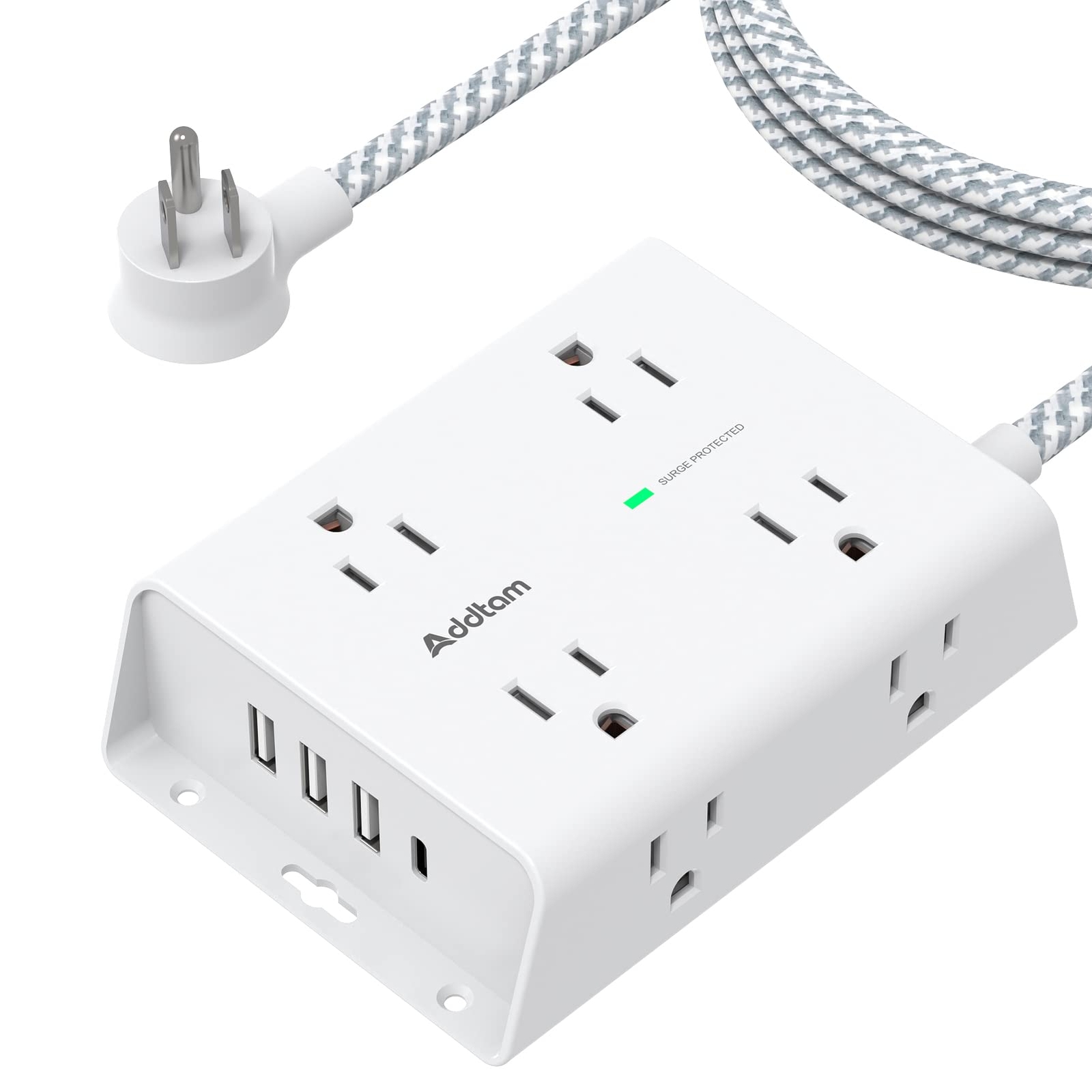 Surge Protector Power Strip - 8 Widely Outlets with 4 USB Ports(1 USB C Outle...