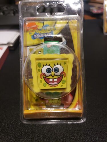 NOS Spongebob Squarepants Sponge Bob LCD Kids Watch Interchangeable Top 3 Faces  - Afbeelding 1 van 5