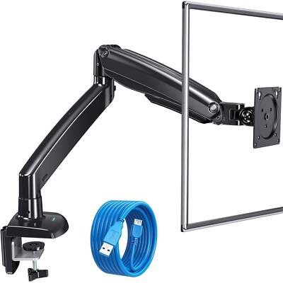 HUANUO Single Monitor Arm 13-40'', Tischhalterung mit USB, VESA 75/100