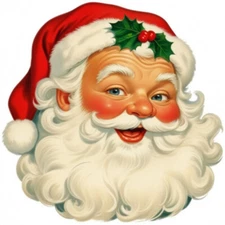 30 Custom Retro Santa Claus Personalized Address Labels