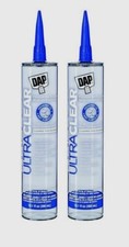 2 DAP Ultra Clear Clear Synthetic Rubber All Purpose Waterproof Sealant 10.1oz