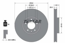 TEXTAR 2x Bremsscheiben vorne belüftet beschichtet für Opel Grandland X Combo 75