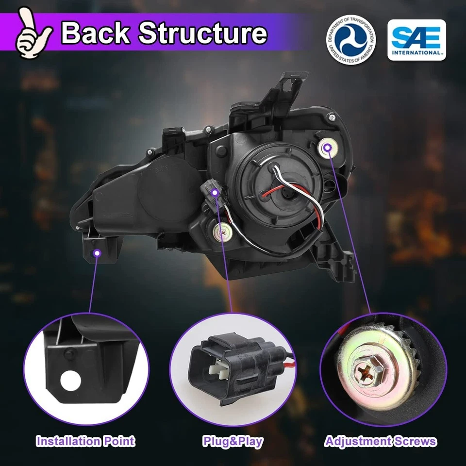 Black LED Projector Headlights For 2013-2016 Subaru BRZ /Scion FR-S /Toyota 86 — 第 3/4 张图片