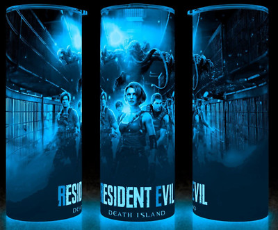 Glow in the Dark Resident Evil  Jill Valentine - Leon Kennedy Cup Mug Tumbler